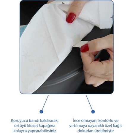 Atılabilir Klozet Örtüsü, 10 Adet, Kullanışlı ve Pratik Ürün