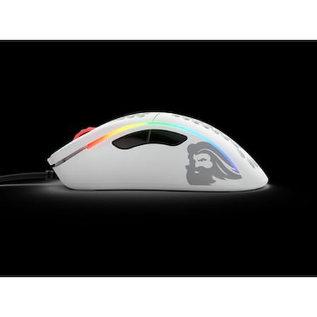 Mat Beyaz RGB Kablolu Oyuncu Mouse, Yüksek Performans ve Ergonomik Tasarım