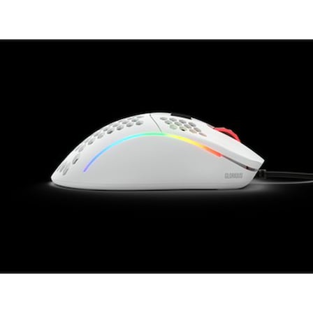 Mat Beyaz RGB Kablolu Oyuncu Mouse, Yüksek Performans ve Ergonomik Tasarım