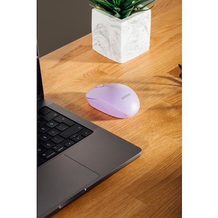 Mor Renkli 2.4GHz Kablosuz Mouse, Kullanım Kolaylığı ile Ofis İçin İdeal