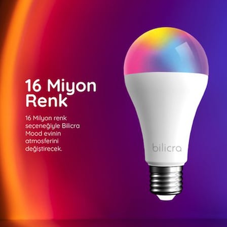 Renkli Işık Seçenekleri ile Uzaktan Kontrol Edilebilen LED Ampul