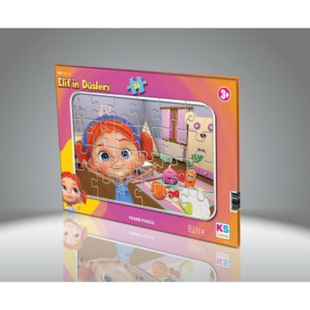Elif'in Düşleri 24 Parça Frame Puzzle, Eğlenceli Oyun