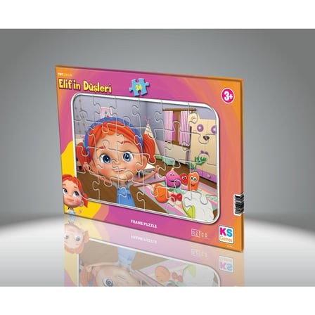 Elif'in Düşleri 24 Parça Frame Puzzle, Eğlenceli Oyun