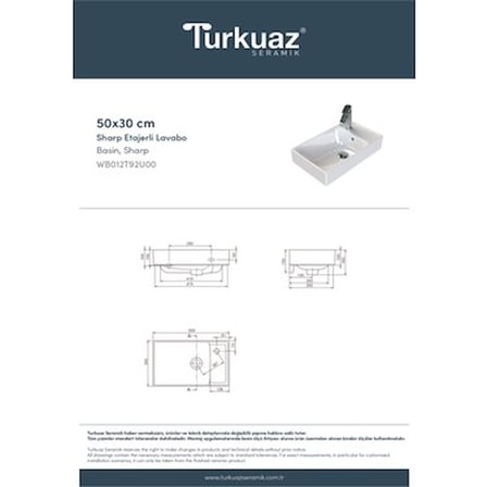 Etajerli Seramik 50x30 cm Modern Tasarım ile Pratik Kullanım