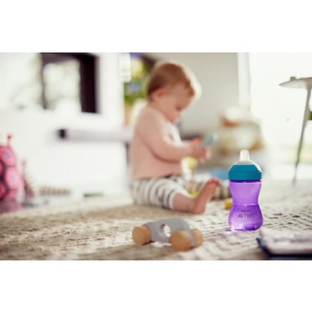 300 ml Yumuşak Uçlu Alıştırma Bardağı, Mor Renk