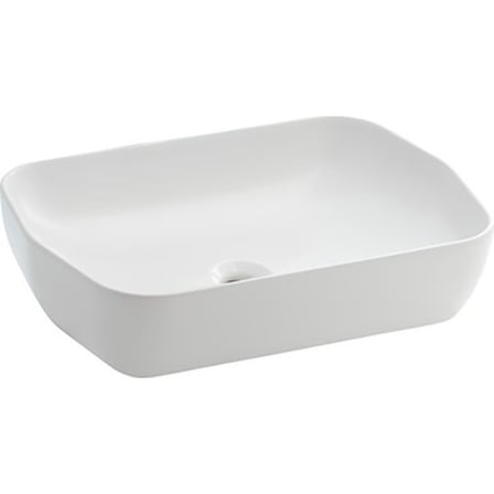 Parlak Beyaz Lavabo 55 cm, Modern ve Kaliteli Malzeme