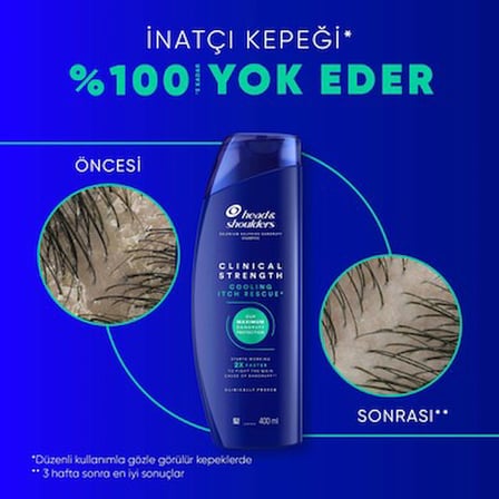 Head&Shoulders Head & Shoulders Clinical Strength Cooling Itch Rescue Kaşıntı Karşıtı Şampuan 400