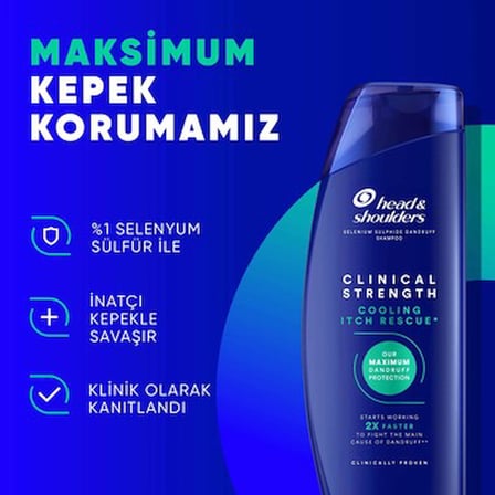 Head&Shoulders Head & Shoulders Clinical Strength Cooling Itch Rescue Kaşıntı Karşıtı Şampuan 400
