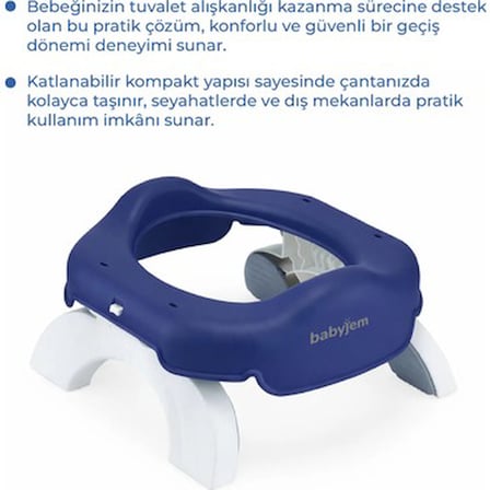 Portatif ve Katlanabilir Lazımlık, Indigo Mavi Renk