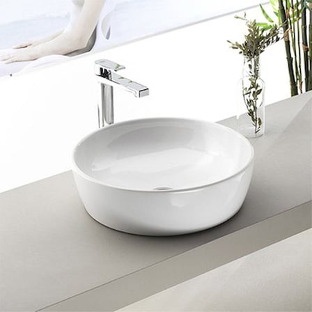 Ø42 cm Etajerli Turkuaz Seramik Lavabo Modelleri