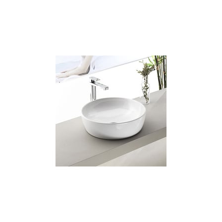 Ø42 cm Etajerli Turkuaz Seramik Lavabo Modelleri