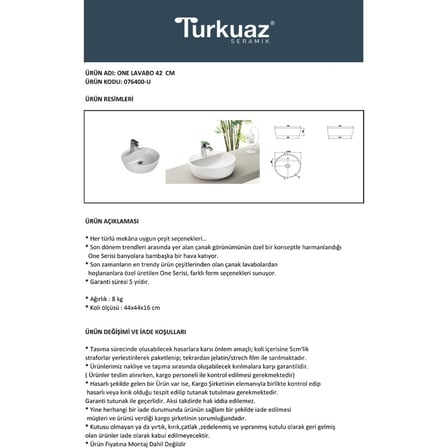 Ø42 cm Etajerli Turkuaz Seramik Lavabo Modelleri