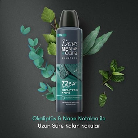 Eucalyptus ve nane notaları içeren erkek deodorant, 150 ml