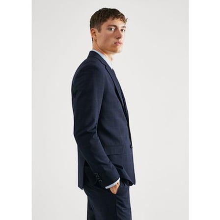 Mango Man Süper Slim Fit Kareli Takım Elbise