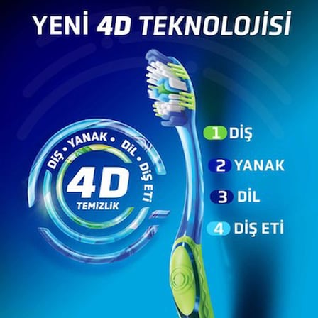 Ultra temizleme etkili diş fırçası, 1+1 set halinde
