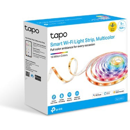 TP-Link Tapo L930-5 | Akıllı Wi-Fi LED Işık Şeridi | RGBW Çok Renkli | PU Kaplama | Müzik