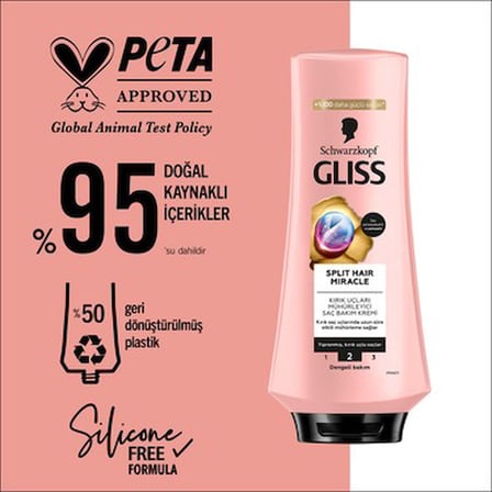 360 ml Kırık Uçları Mühürleyen Saç Kremi, Yıpranmış Saçlar İçin