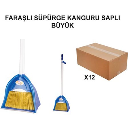 Izmir Fırça Arge Toptan Faraşlı Süpürge Kanguru Saplı Büyük - 12