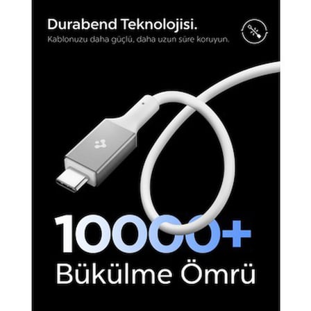 Spigen USB-C to USB-C 2 Metre Kablo 100W Güç / PPS 2.0 Super Hızlı Şarj / 5 Gbps (E-Marker Çip)