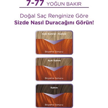 Yoğun bakır saç boyası, 115 ml, besleyici yağ ile