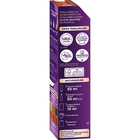 Yoğun bakır saç boyası, 115 ml, besleyici yağ ile