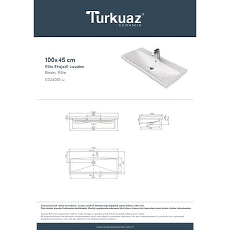 Elite 100 cm Etajerli Seramik, Modern ve Estetik