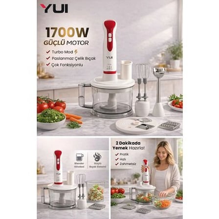 1700W Paslanmaz Çelik Multiblender, 1.5 Litre Kapasite