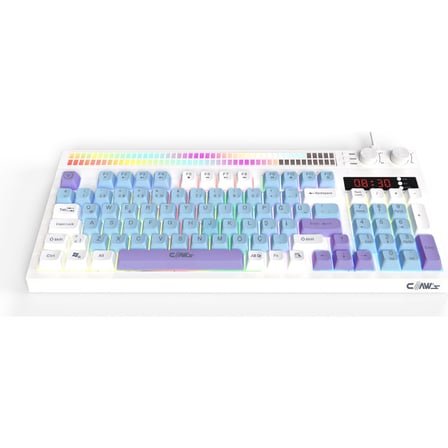 Çift LCD Ekranlı RGB Ses Kontrolcülü Membran Klavye, Fonksiyonel Tasarım