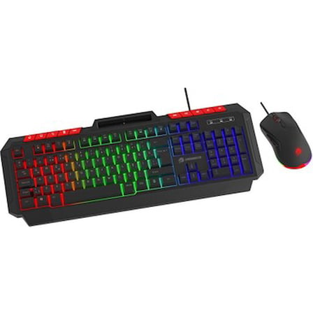 Gamebooster Knight KM-11B Rainbow Aydınlatmalı Kablolu Oyuncu Klavye & Rgb Mouse Set -