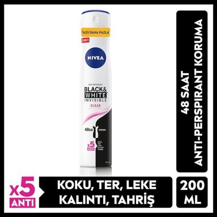 Kadın Deodorant 200ml 48 Saat Koruma ve Ferahlık