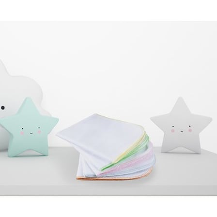 Babyjem Ağız Bezi 10'Lu Pamuklu Beyaz 28x28 cm Yerli Üretim Bebeğiniz İçin Rahat