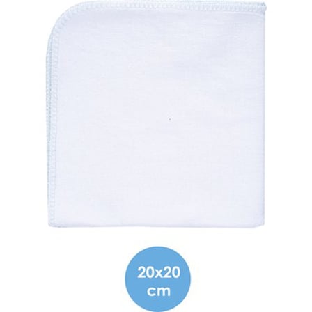 Babyjem Ağız Bezi 10'Lu Pamuklu Beyaz 28x28 cm Yerli Üretim Bebeğiniz İçin Rahat