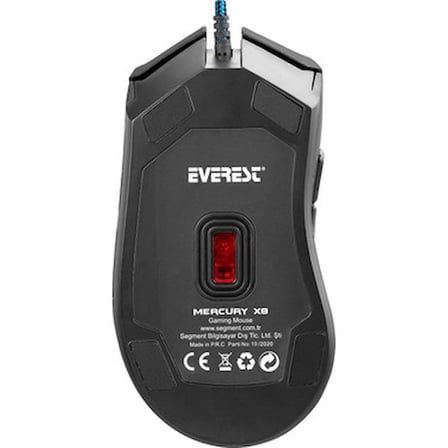 Everest Mercury X8 Usb Siyah 6D Optik Oyun