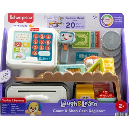 Fisher-Price® Eğlen ve Öğren® Market Kasası Birden Fazla Dil Desteğiyle Yürüme Çağındaki Çocuklar
