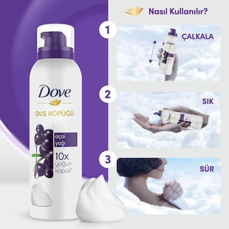Ferahlatan Duş Köpüğü 200ml, Açai Yağı ile Zenginleştirilmiş