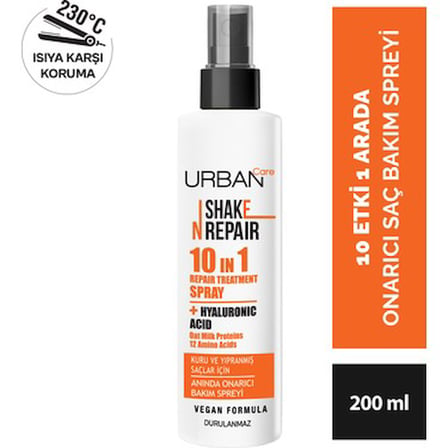200 ml Durulanmayan Saç Bakım Spreyi, 10-Fonksiyonlu Onarıcı