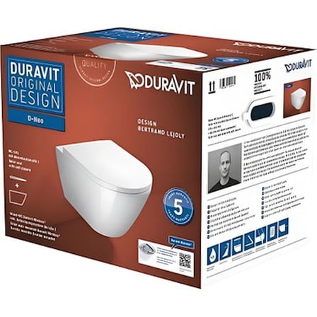 Duravit D-Neo Rimless Asma Klozet + Duravit Yavaş Kapak