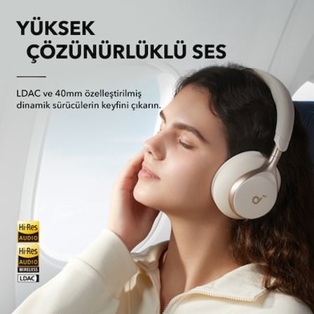 Aktif Gürültü Engelleme Özellikli Kablosuz Kulaklık, Mavi