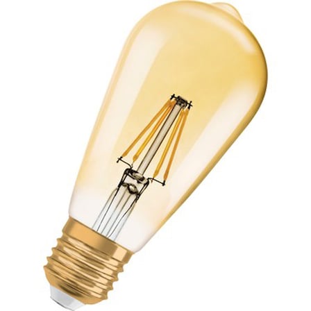 Osram Vintage Gold Edison 4W 2400K 410LM E27 Duy Flamanlı Sarı Işık