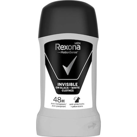 Erkek Stick Deodorant 50 ml Siyah ve Beyaz Giysiler için Uygun