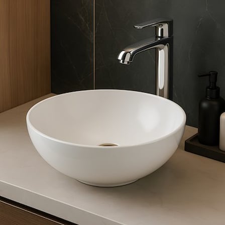 Deliksiz Çanak Lavabo, 40 cm Boyutunda Kullanışlı