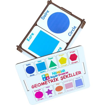 Geometrik Şekillerle Zihinsel Gelişimi Destekleyen Ahşap Oyuncak