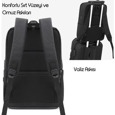 15.6" Office Pro-1 Notebook Sırt Çantası, Koruyucu Özellik