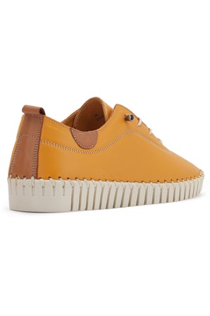 Dikiş Detaylı Ortopedik Deri Kadın Sneaker