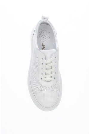 Hakiki Deri Hafif Tabanlı Kadın Sneaker