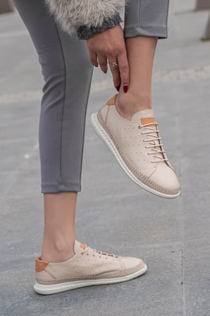 Comfort İçi Dışı Deri Kadın Sneaker