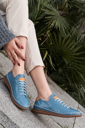 Comfort İçi Dışı Deri Kadın Sneaker