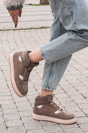 Süet Deri Kadın Sneaker