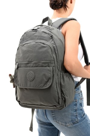Sanmorris Unisex Suya Dayanıklı Laptop Bölmeli Büyük Boy Okul Seyahat Sırt Çantası