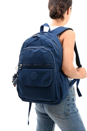 Sanmorris Unisex Suya Dayanıklı Laptop Bölmeli Büyük Boy Okul Seyahat Sırt Çantası